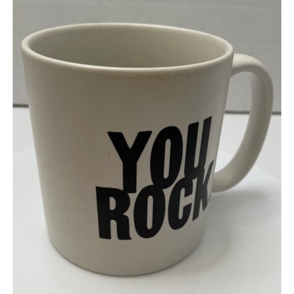 You Rock 14oz Quotable Coffee Mug Ceramic Matte Finish 2011 - EUC - Picture 7 of 9